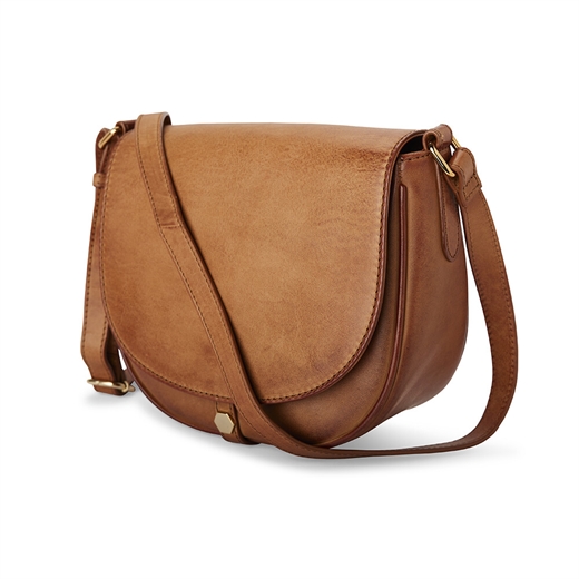 Pia Ries -  Pianta Lille Jagttaske Retro style 337-11- Cognac